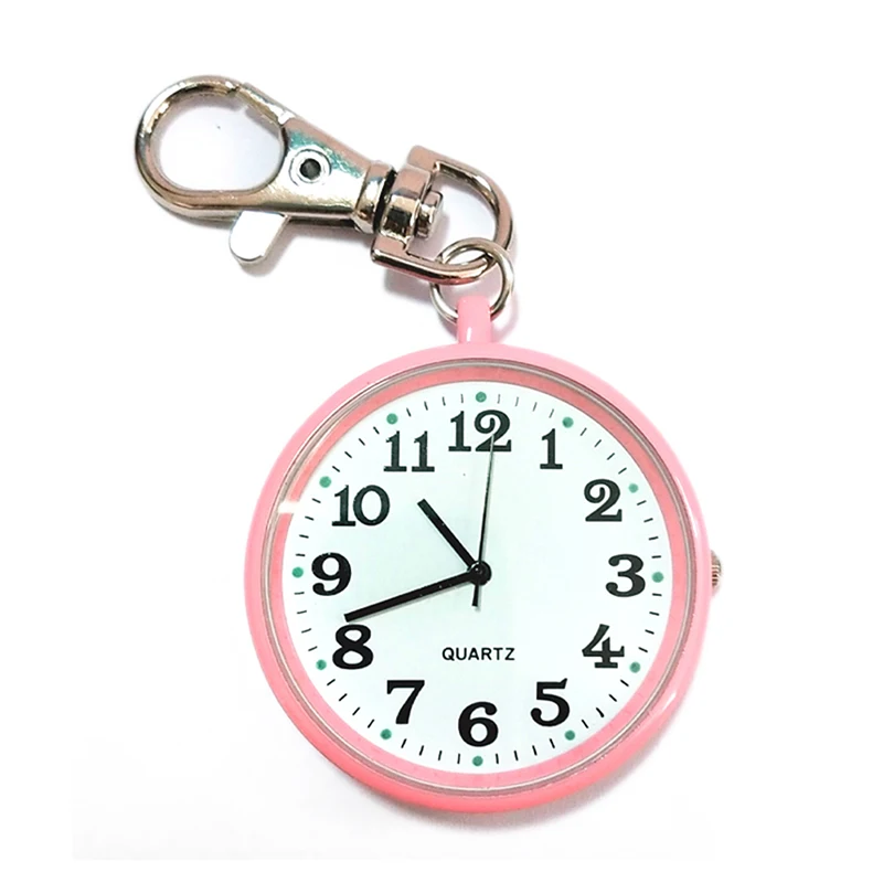 Новые кварцевые карманные часы брелок Круглый циферблат портативный простой