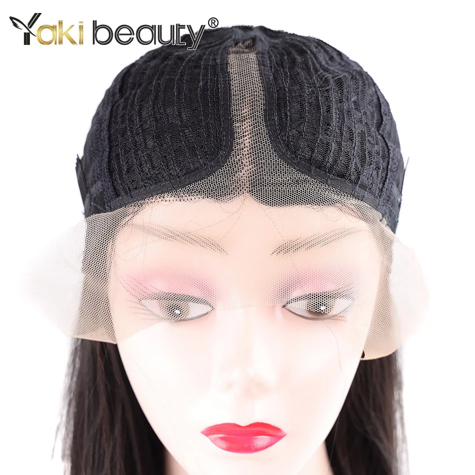 

YAKI BEAUTY 28inch Synthetic Lace Wigs For Black Women Natural Long Straight T Part Lace Front Wig For African American 5 Colors
