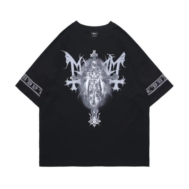 

Hip Hop Streetwear Black T Shirt 2021 Men Creative Printing T-Shirt Harajuku Cotton Casual Tshirt Short Sleeve Tops Tees WQ412