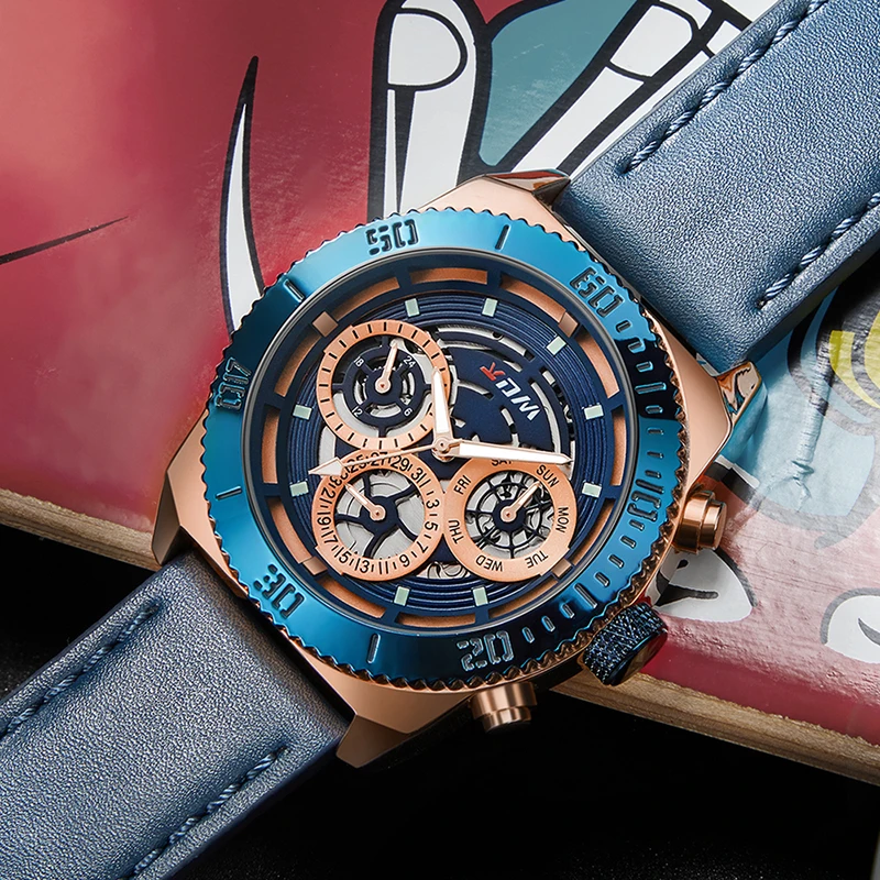 Часы наручные KDM мужские кварцевые аналоговые модные спортивные