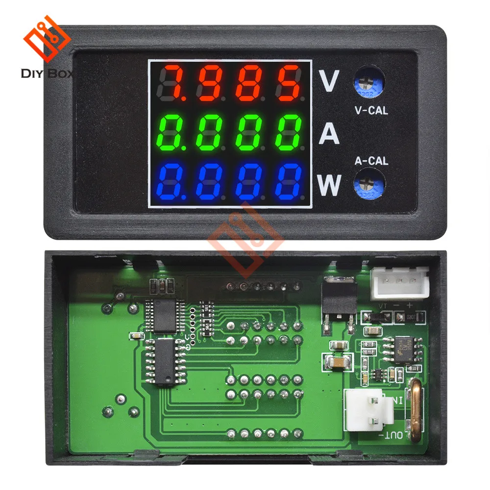 DC 100V 10A 1000W ЖК дисплей Дисплей Напряжение ток Мощность измеритель влажности 4