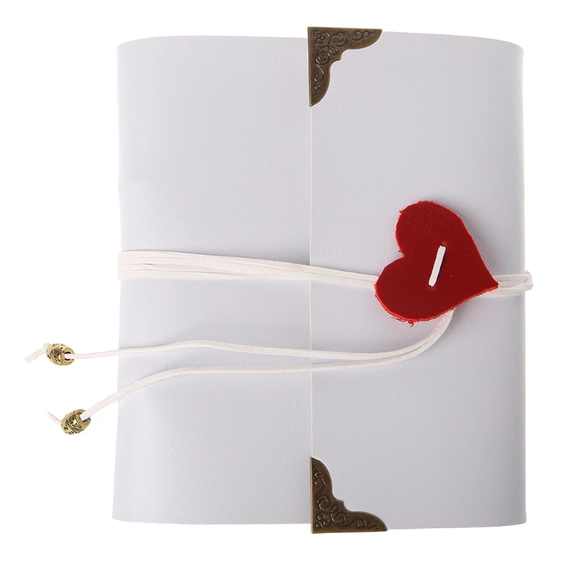 

DIY Vintage Artificial Leather Pocket Photo Album Anniversary Gift Scrapbook