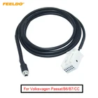 Аудиокабель FEELDO для автомобильного радиоприемника MP3 RCD510 + RCD310 + AUX-IN, кабель-переходник для Volkswagen Passat B6, Golf Polo, 12-контактный разъем AUX