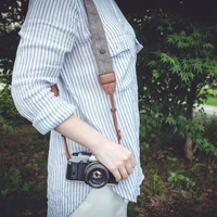 foleto universal adjustable camera shoulder neck strap cotton leather belt for nikon canon dslr camera belt accessories part