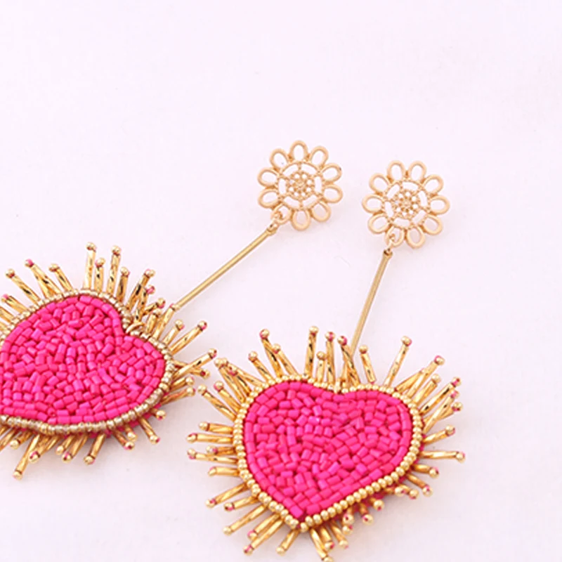 Женские серьги с бусинами Sehuoran вечерние серьги-подвески ручной работы в стиле