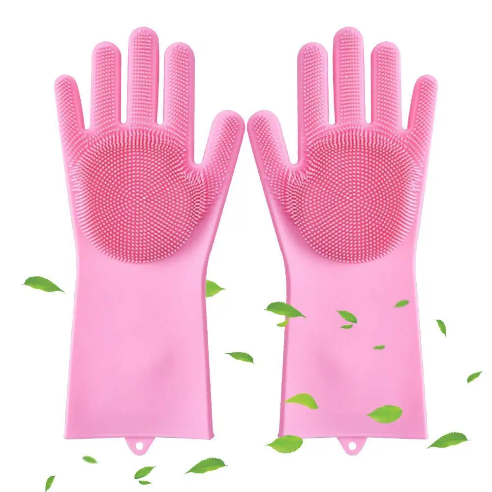 Бытовые перчатки для мытья посуды Волшебные многоразовые силиконовые