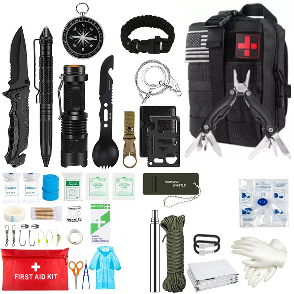 Набор для выживания в экстренных условиях и аптечка первой помощи