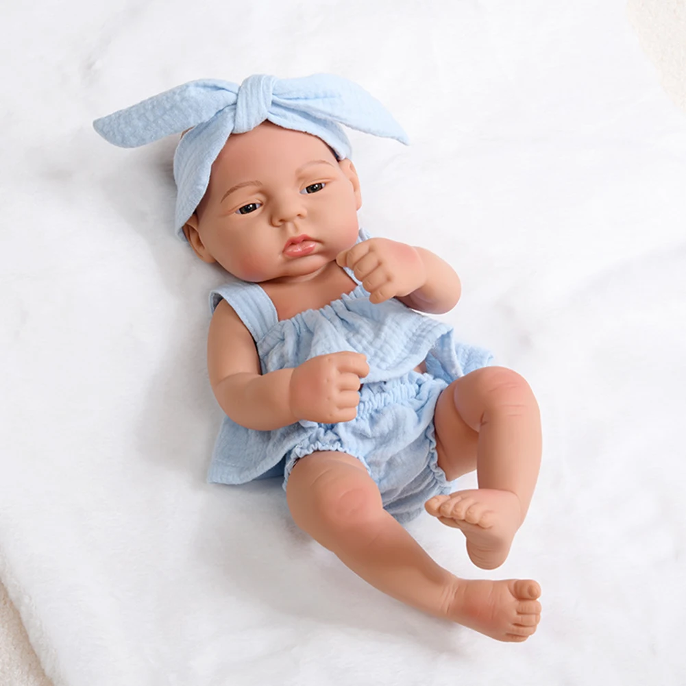 

40cm Cute Fashion Doll Soft Simulation Baby Rebirth Doll Baby Full Body Vinyl Simulation Bathing Dressing Baby Doll