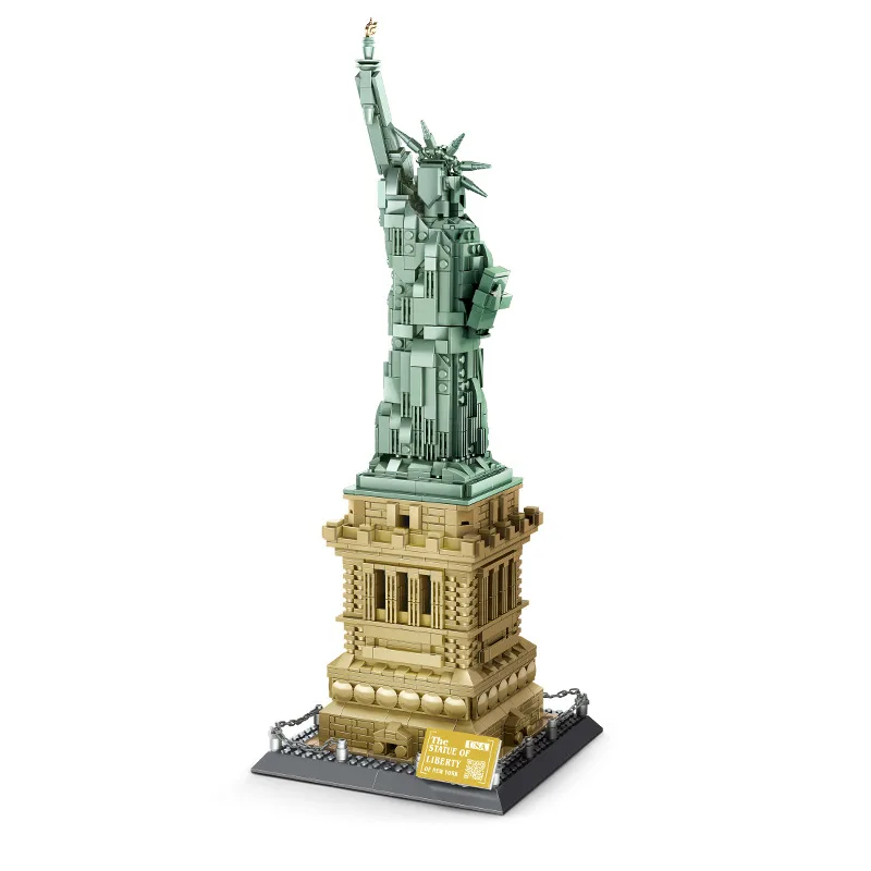 

1577 Pcs Architecture Statue Of Liberty Building Blocks Sets Bricks Classic City Skyline Model Educational Toys For Kids Gift