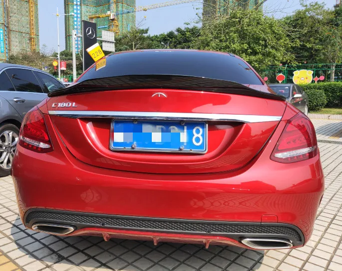 

For Benz W205 C200L C260L C180L PSM style spoiler ABS Material Car Rear Wing 4 doors Primer Color spoiler 2014-UP
