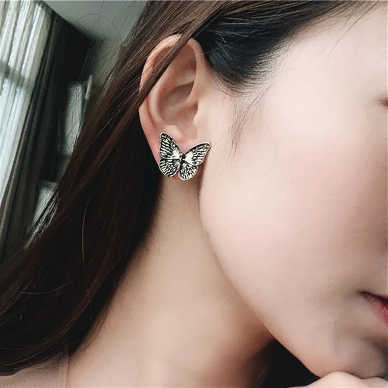 Модный винтажный готический серьги в стиле панк ювелирное изделие золотой