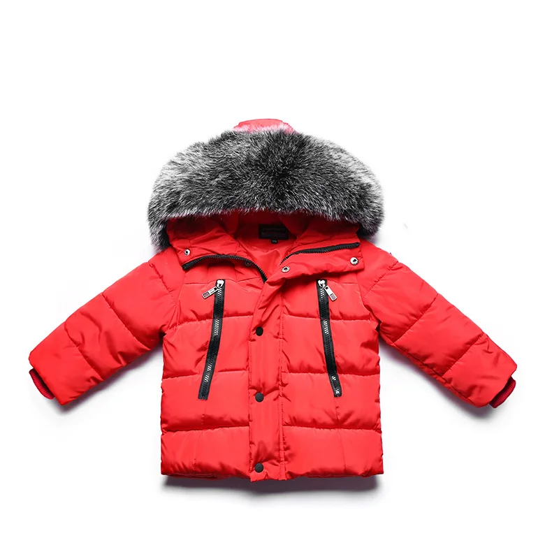 

Boy Down Coat New Winter Warm Baby Hooded Jacket Boys Outerwear Clothing Children Thickening Jacket 1-6 Year Old Kids Clothes