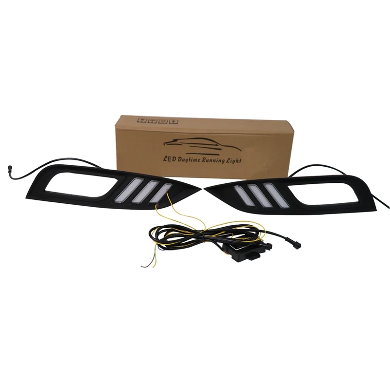 

DHBH-2Pcs for 2013-2015 Kia K3 Cerato with Yellow and Blue Three-Color Daytime Running Lights Modification