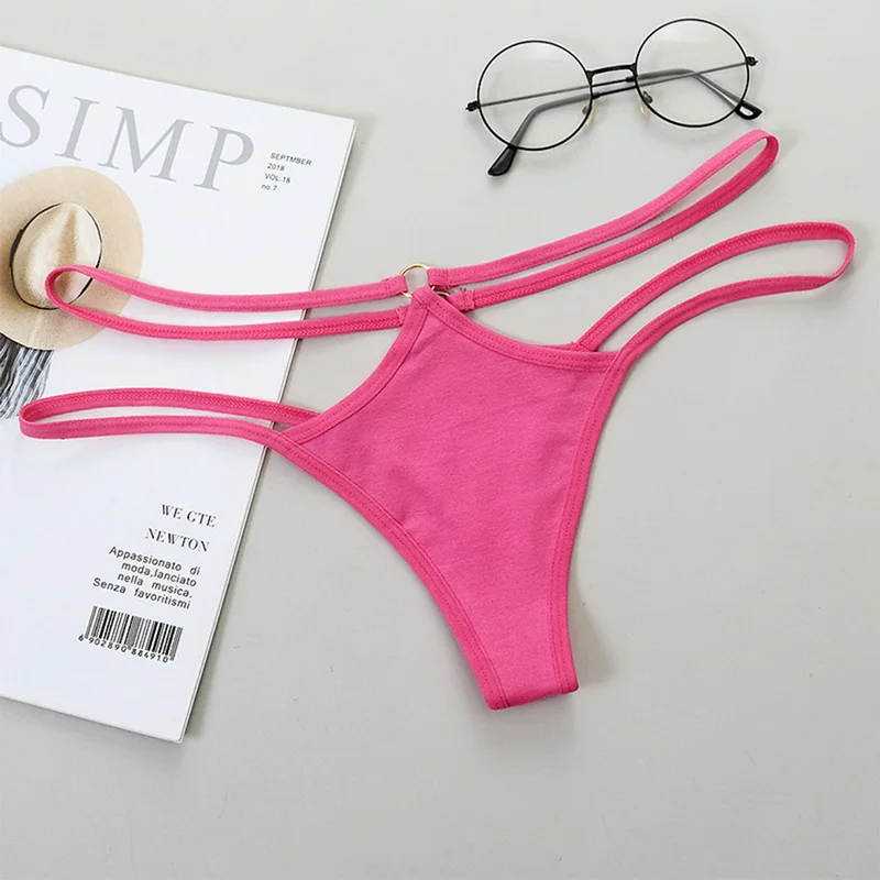 

Women's Cotton Panties Sexy G-String Thong Hollow Out Underwear Bandage Female Seamless Soft Knickers Lingerie Intimates