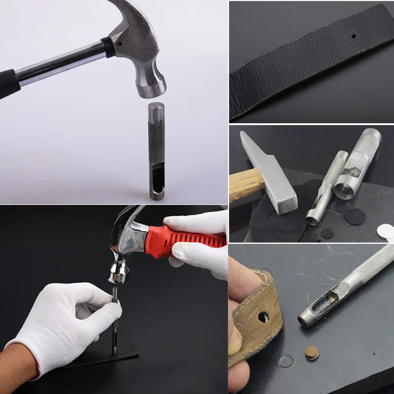 

Newest 12 Pcs/Set Hollow Punch Hole 3-16mm Leather Plastic Cutter Washer Gasket Maker Kits