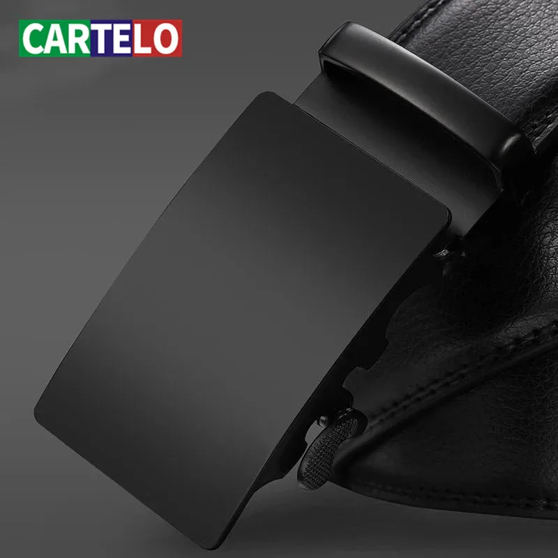

CARTELO automatic buckle fashion waist male Good mens belt luxury high quality cow genuine leather for men Automatic Buckle