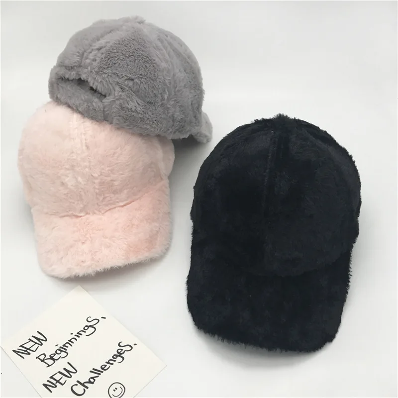 Зимняя теплая шапка Женская шерстяная оптовая продажа бейсболка модная плюшевая
