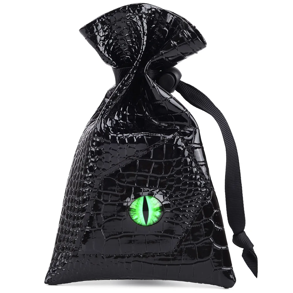 Green Eye Дракон глаз кости мешок шнурок из искусственной кожи игральные кости DND сумка для хранения игральные кости DND монеты и другие аксессуары - Цвет: Green Eye