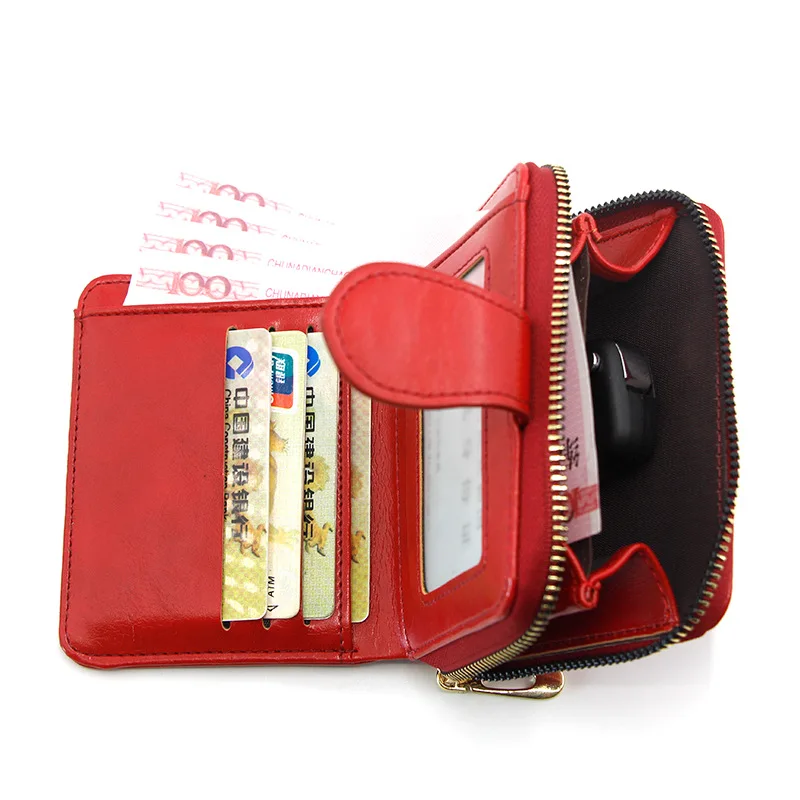 

Women's Leather Wallet For Credit Card Female Coin Purse Fashion Clutch bag Zipper small wallet Women Wallets cartera mujer