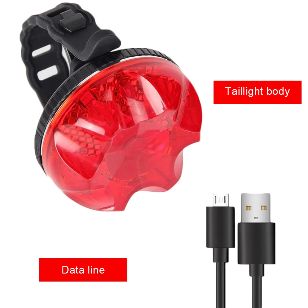

Bike Bicycle Light Rechargeable LED Taillight USB Rear Tail Safety Warning Cycling Light Portable Flash Light Waterproof