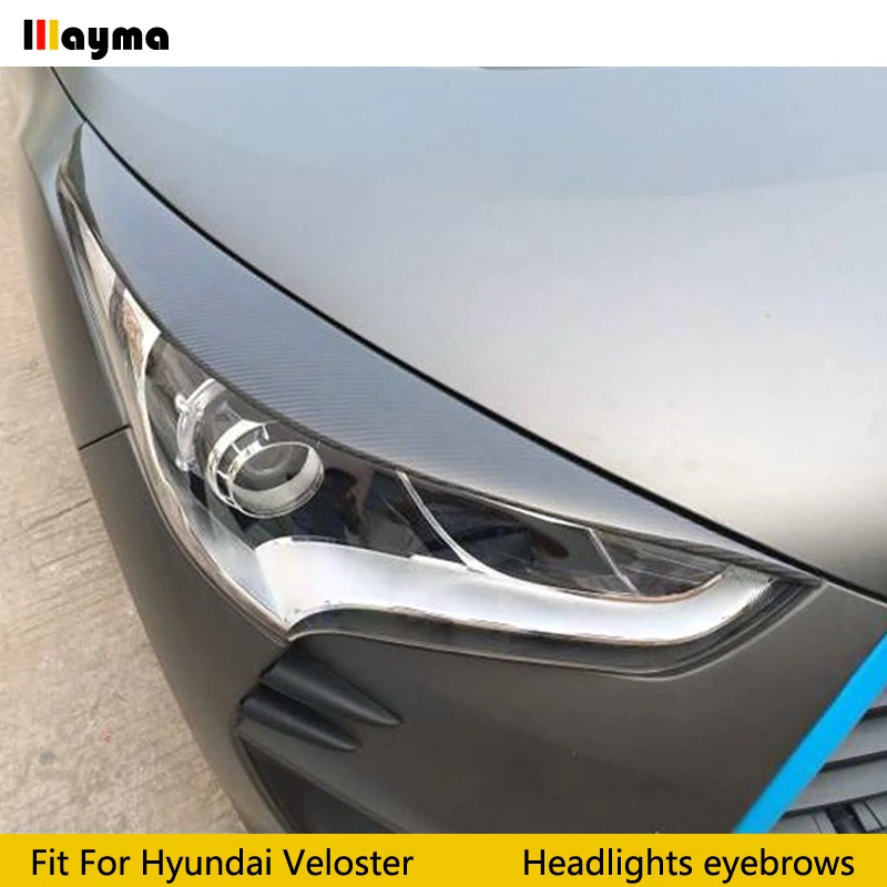 LP Style для Hyundai Veloster 1.6L 1 6 T углеродное волокно широкая фара тела брови CF бампер веко
