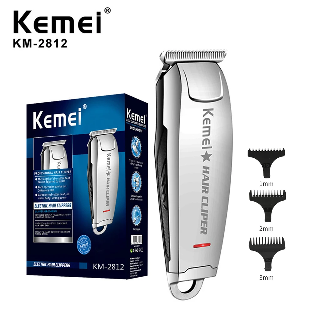 

Kemei-2812 Barber Hair Clippers Professional Haircut Hair Trimmers 0mm Electric Clippers Shaver Beard Trimmer Hair Machine