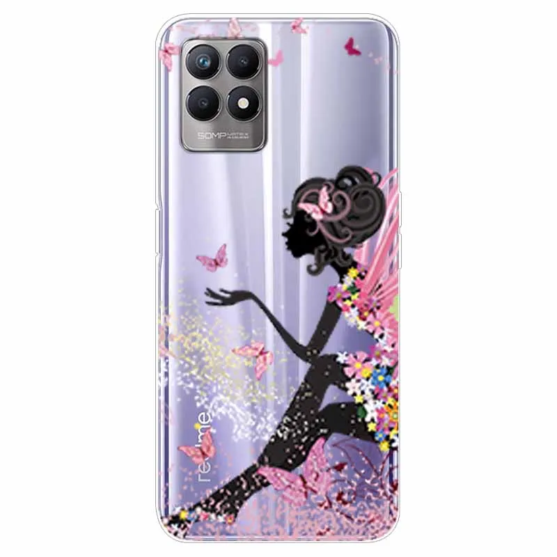 for realme 8i case tpu silicone soft cartoon clear case for realme 8i global phone cover realme8i 8 i 2021 transparent coque free global shipping
