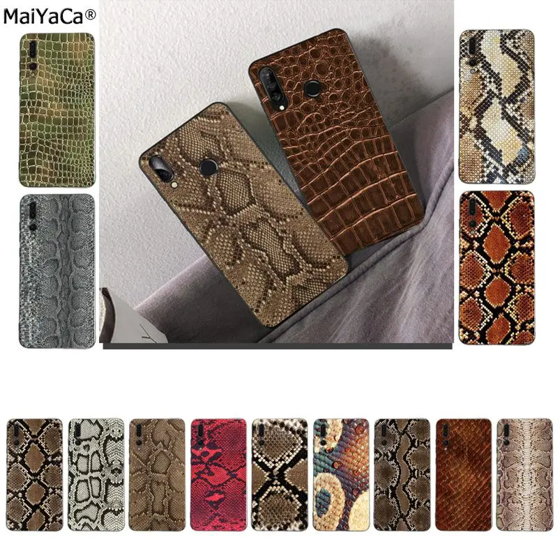 Мягкий чехол MaiYaCa из змеиной кожи для телефона чехол для Huawei P10 lite P20 pro P20lite P30 pro mate 20 pro mate20 lite
