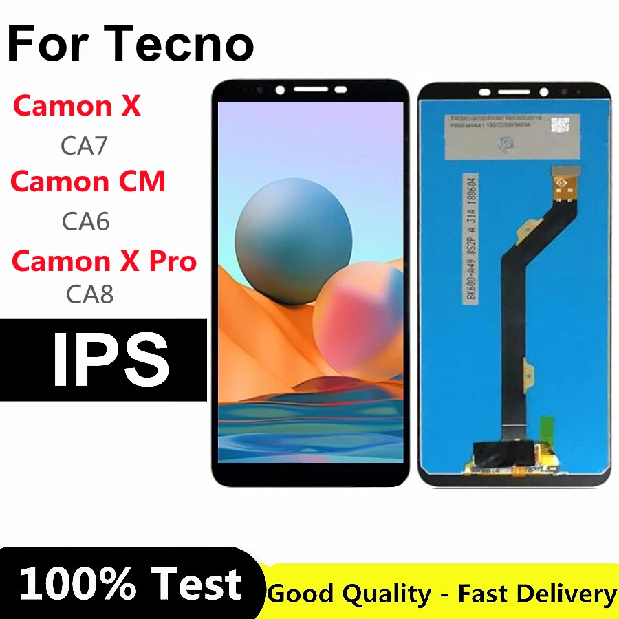 

For Tecno CA7 LCD Display With Touch Screen Camon X Pro CA8 CM CA6 LCD Screen Digitizer Complete Assembly