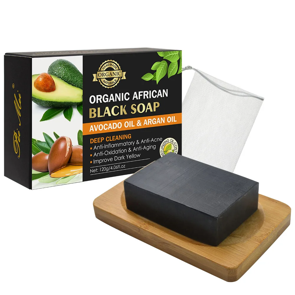 

Aichun Snail Bamboo Charcoal Organic African Black Soap Deep Cleaning Anti-Oxidation Anti-Aging Repair After Sun Exposure 120g