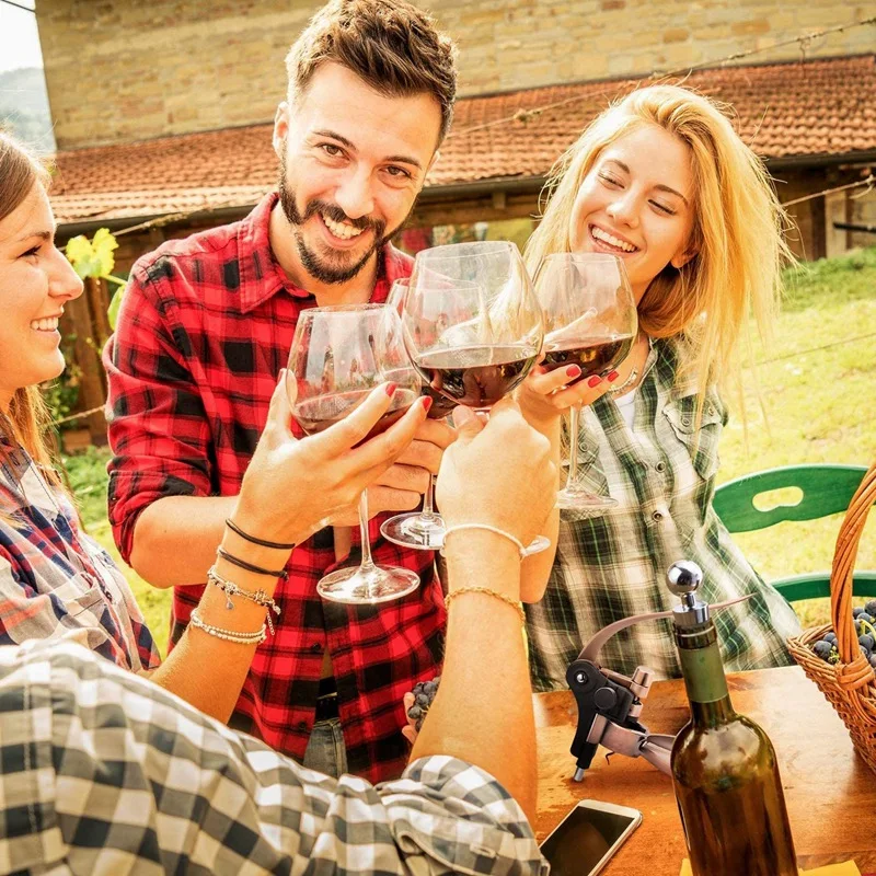 

Wine Opener Set - Premium All-In-One Wine Bottle Opener Kit - Lever Wine Opener Corkscrew Set-Wine Opener Kit Cute