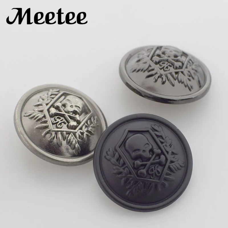 Meetee 50 шт. хвостовик Botones Antisilver черный мужской костюм на пуговицах Модные