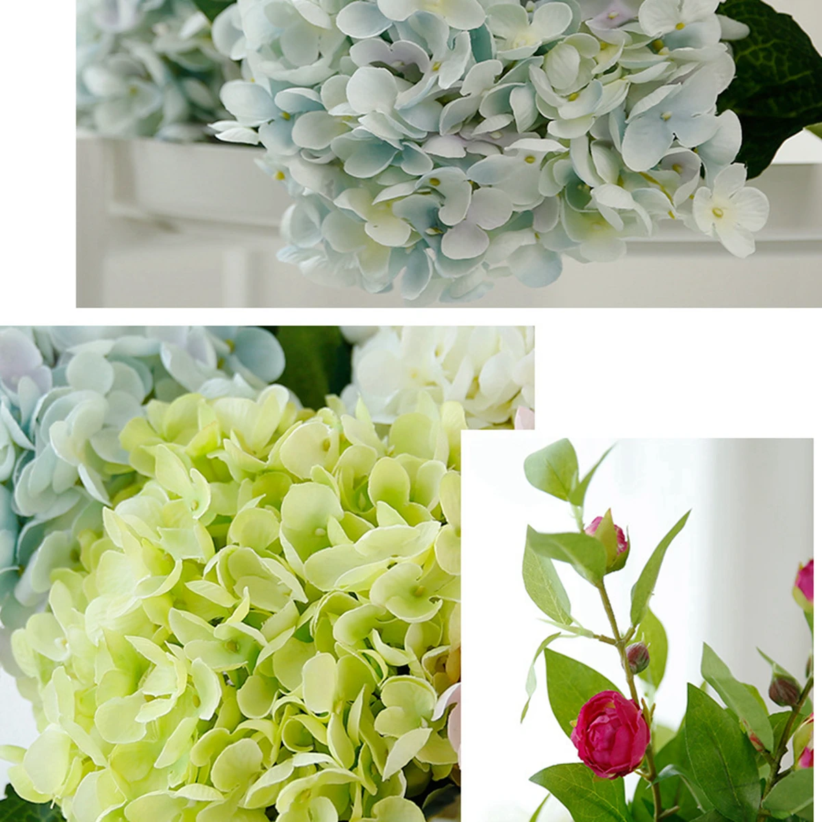 Zerolife розовый синий белый искусственные цветы гортензии Свадебный букет для