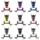 SMНабор для ролевых игр щенок играть собака капюшон маска, с круглой горловиной, бондаж Для мужчин ремешок для крепления на груди сексуальный костюм для взрослых, Секс-игрушки