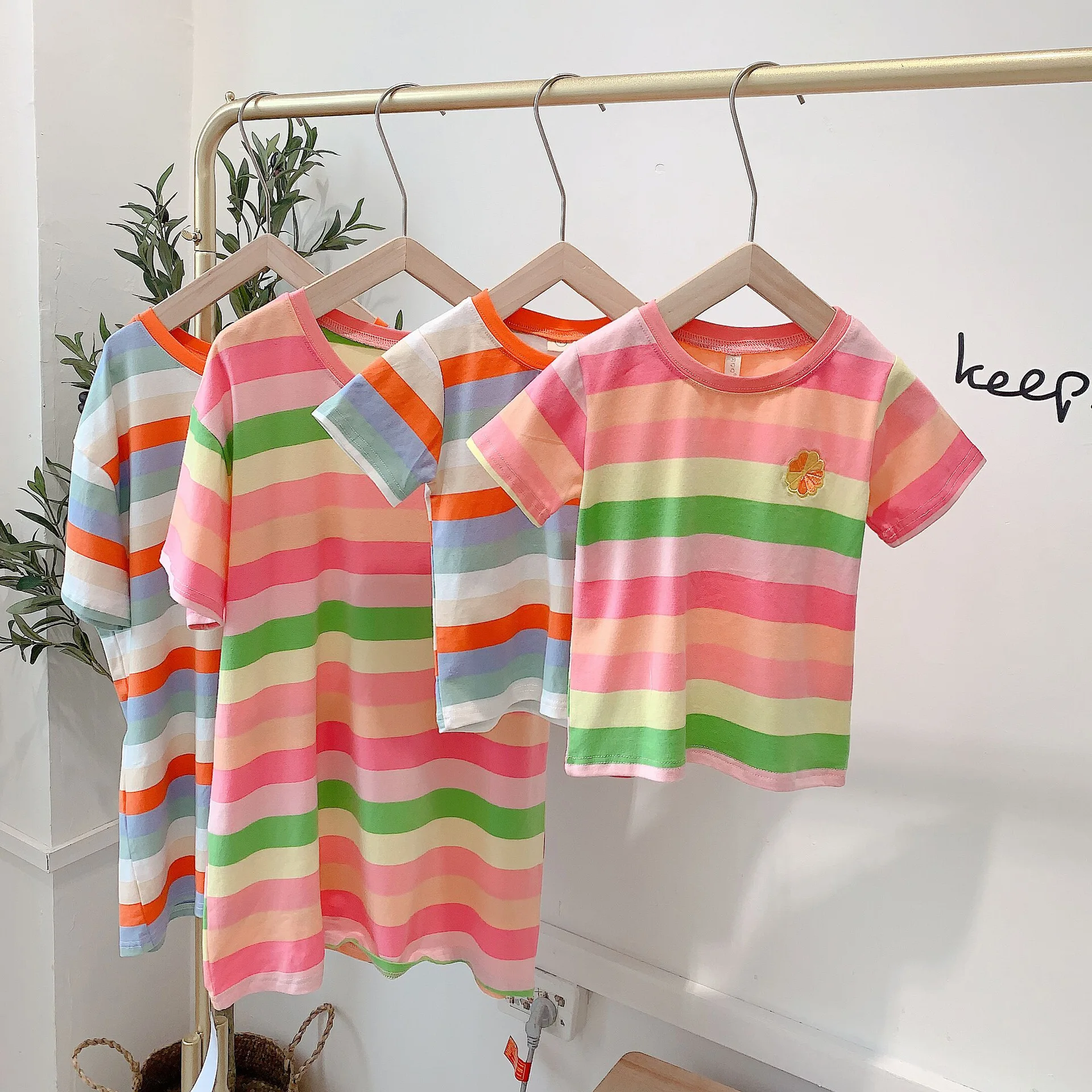 Детская Хлопковая футболка с коротким рукавом вышивкой на возраст от 3 до 7 лет |