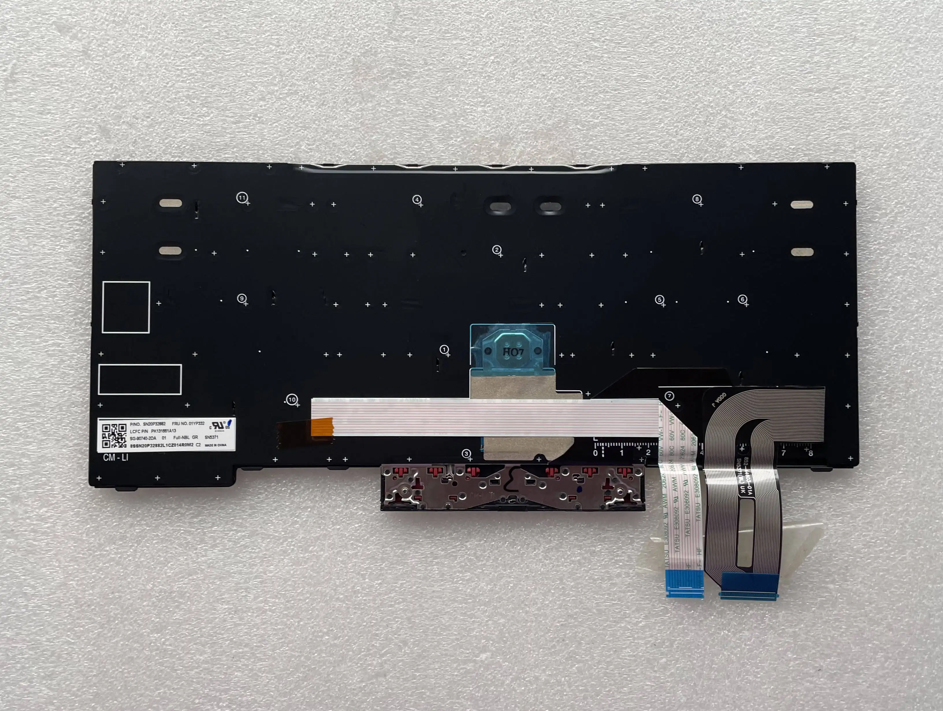 Клавиатура для ноутбука Lenovo Thinkpad E480 E490 R480 R490 L490 (черная левая и правая клавиши)