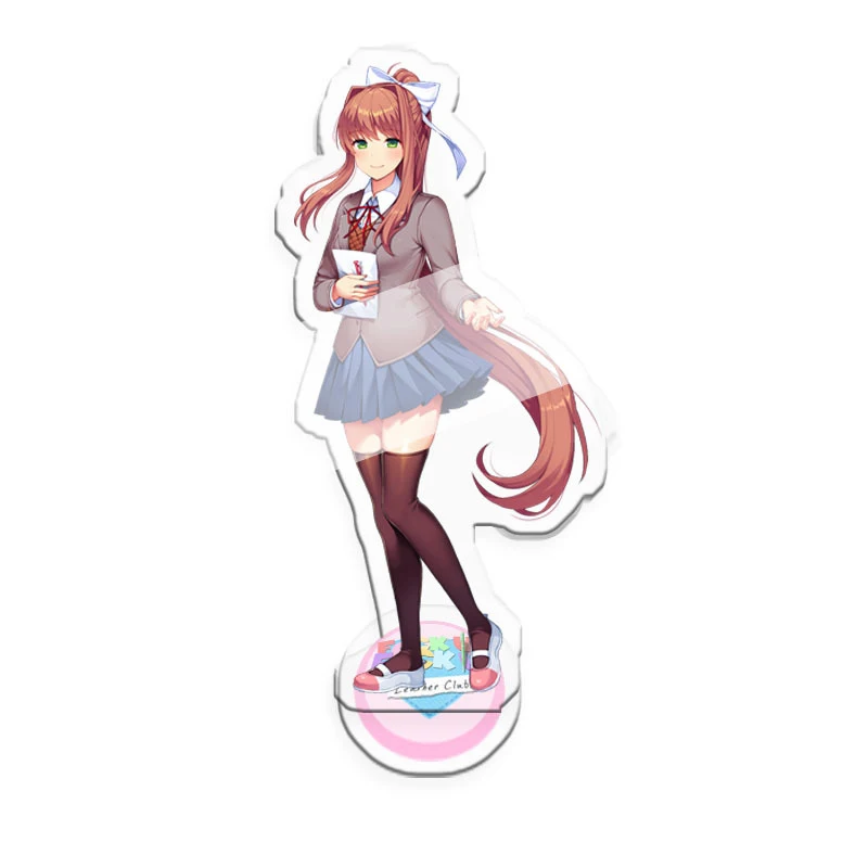 Аниме игра Doki литература Косплей акриловая модель на подставке Plate брелок Моника