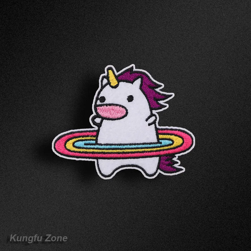Embroidered Patches for Clothing Iron on Patch Cartoon Rainbow Applique Badge Donuts Cute Parches Garment Accessory Washable DIY | Дом и сад