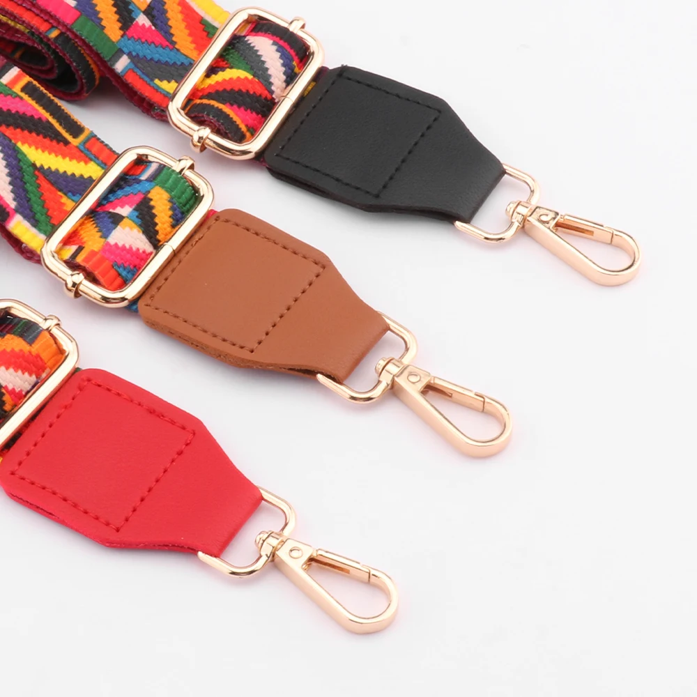 Nylon/Cotton Bag Strap Woman Handbag Wide Colored Straps for Crossbody Messenger Shoulder Bag Accessories Adjustable Straps