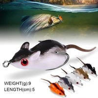 1pc 5cm9g sinking mouse lure lifelike soft frog fishing lures silicone soft baits artificial rat bait crankbait bass fishing