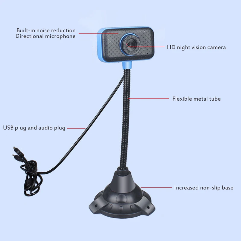 

480P notebook computer online class live digital high-definition night vision camera with built-in microphone auto focus