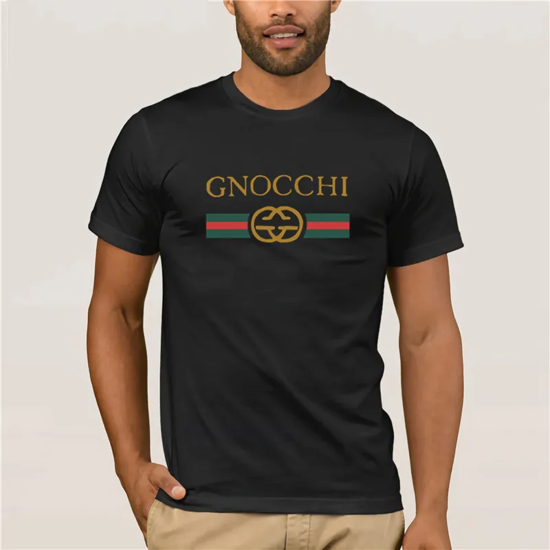 Мужская Повседневная футболка с принтом из 100% хлопка популярная Gnocchi Heather fashion 2019