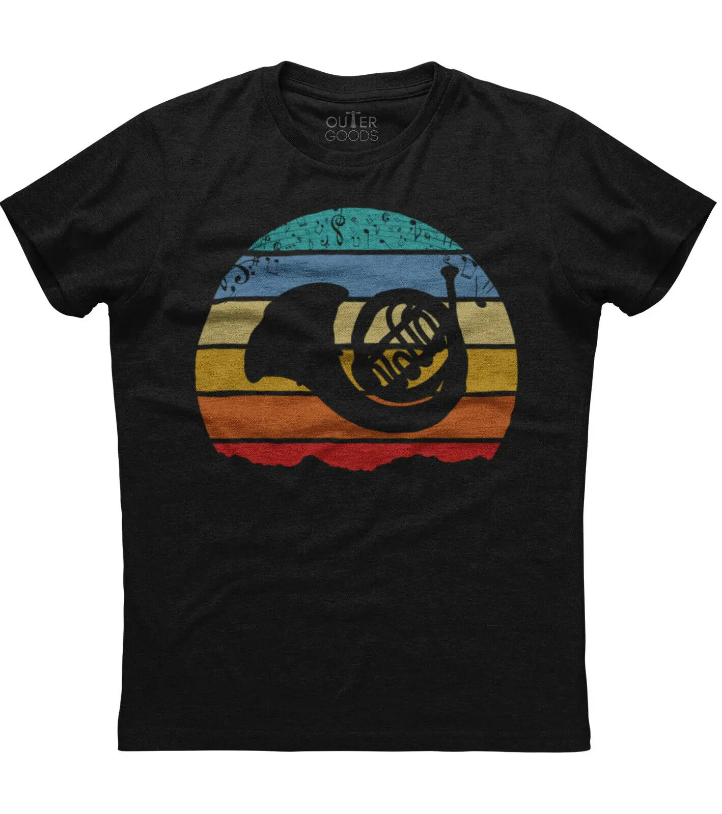 

Vintage French Horn Printed T-Shirt. Summer Cotton O-Neck Short Sleeve Mens T Shirt New S-3XL