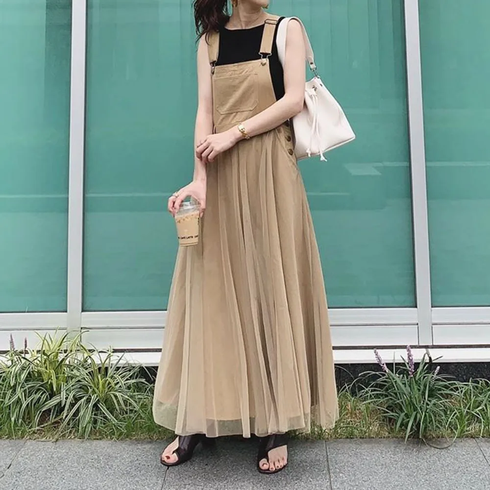 Женское платье-макси без рукавов с высокой талией | Женская одежда