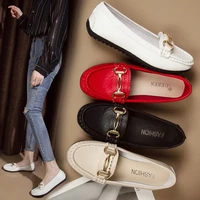 shoes woman flats square toe womens moccasins shallow mouth autumn casual female sneakers modis dress new boat nurse fall
