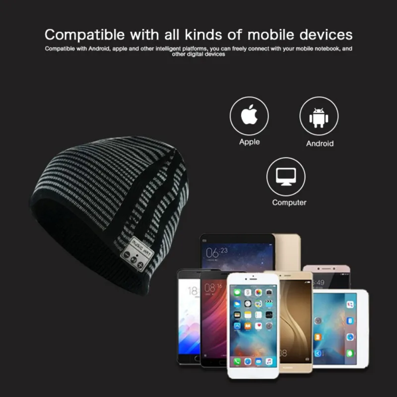 Bluetooth 5 0 наушники шапка беспроводные свободные руки бини для мужчин и женщин |