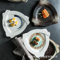 japanese ceramic plate pastry plate fish plate pineapple fried rice plate western plate personality dish restaurant cutlery set