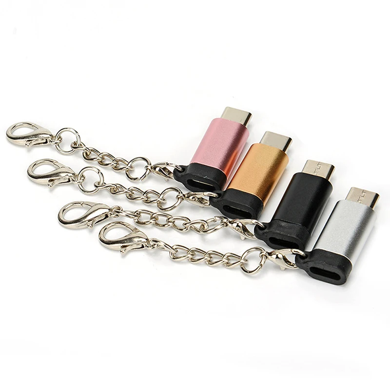

1pc Keychain Cable Female to USB-C Type-c Male Charger Cable Adapter for iPhone
