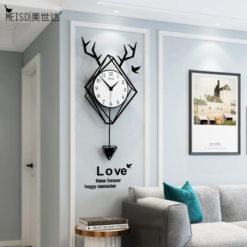 MEISD современные дизайнерские настенные часы большие маятниковые декоративные
