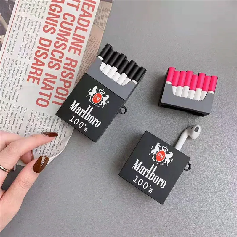Классный Модный популярный счастливый футляр для сигарет корпусы гарнитурные для Apple Airpods1 2 силиконовый защитный чехол Аксессуары для кожи